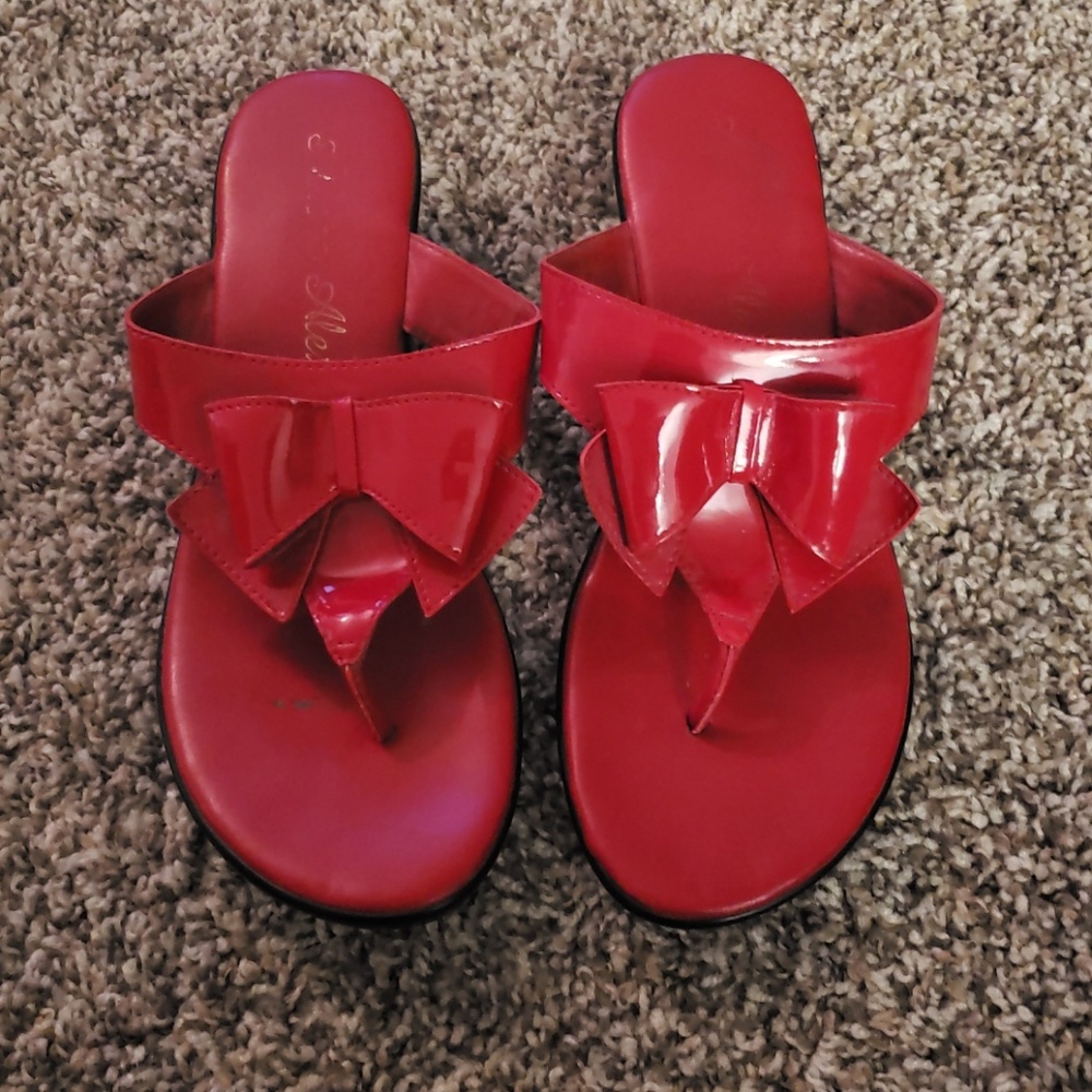 Athena Alexander red sandals
